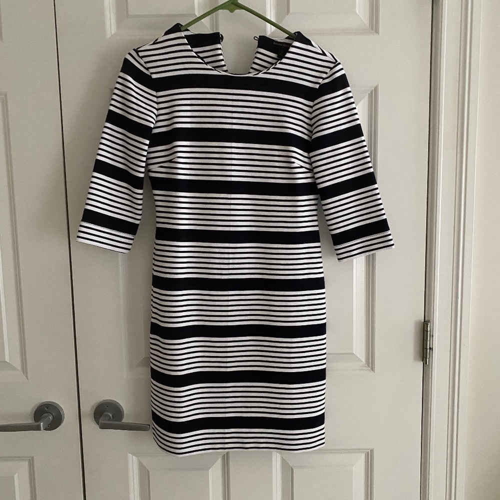 Banana republic factory striped fitted dress